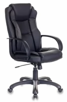 Кресло руководителя CH-839 Пластик/Искусственная кожа, Черный (кожзам)/Черный (пластик)